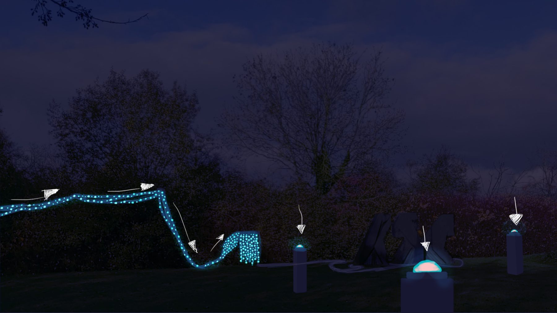 Acte 3 : la matrice de LED se charge avant l'apparition des animaux